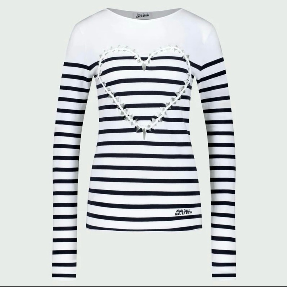 Jean Paul Gaultier The Heart Marinière Blouse Medium 💙